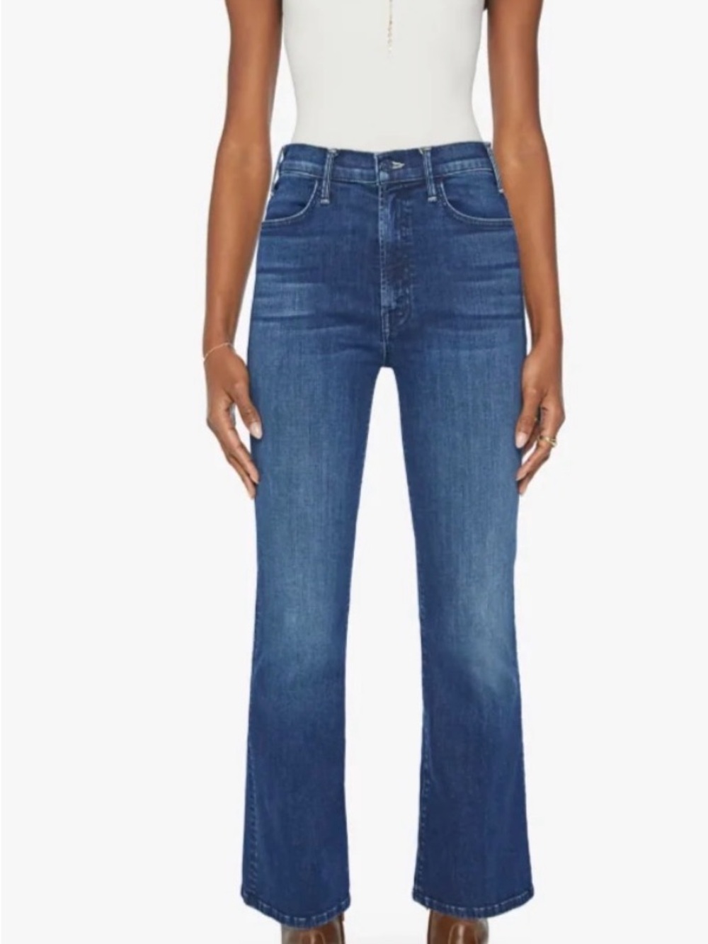 MOTHER the Hustler Ankle in Heirloom Straight Leg Jeans